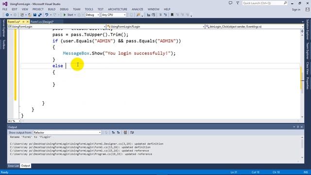 Create form login with C# language смотреть онлайн