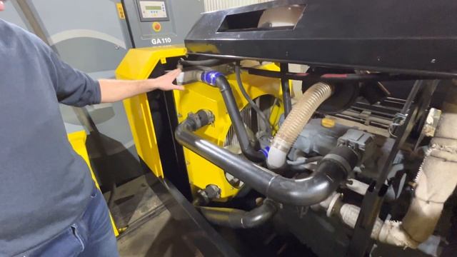 Дизельный компрессор КВ 12/10, переделанный под установку на буровую - подробный обзор, запуск смотреть онлайн