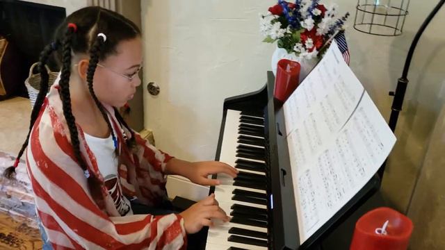 Star Spangled Banner on Piano | 10 years old смотреть онлайн