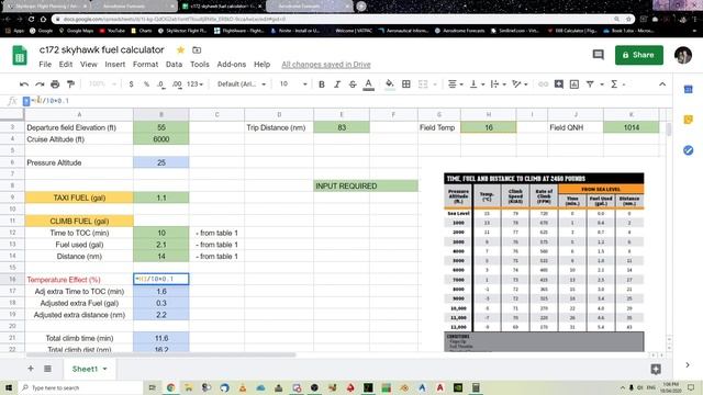 Fuel calculator (GA acft) with excel spreadsheet смотреть онлайн