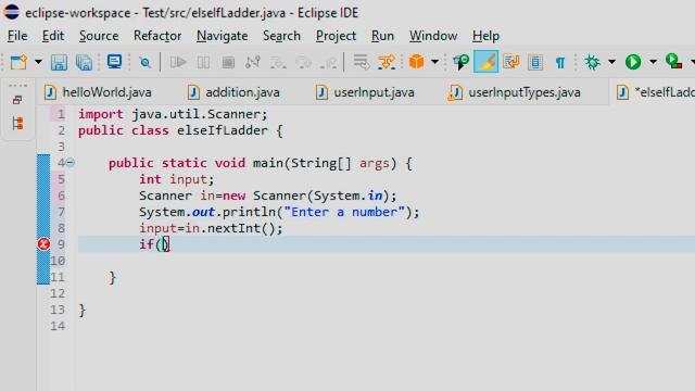Using the else-if ladder in Java смотреть онлайн