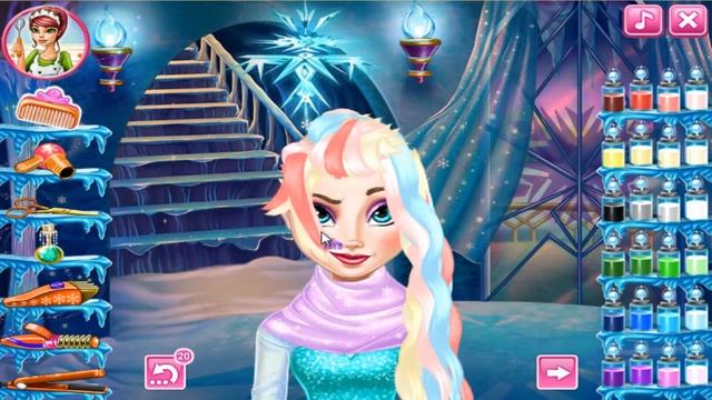 Elsa Frozen Real Haircuts - Kids Games смотреть онлайн