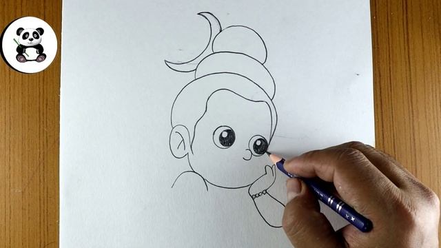 Cute baby Bholenath pencil sketch | Mahadev drawing смотреть онлайн
