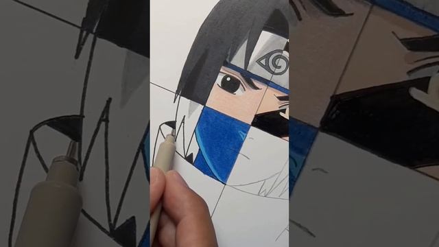 drawing sasuke in different styles (negative) #naruto #animedrawing #anime смотреть онлайн