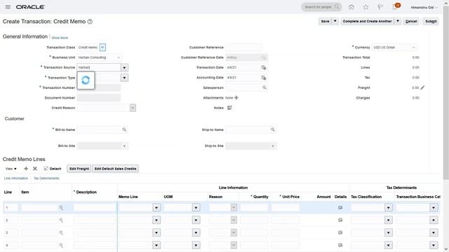 Oracle Cloud Financials AR Credit Memo - Log on to www.oracleoncloud.com смотреть онлайн