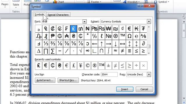 Display and Enter the Euro and Other Currency Symbols - Word 2010 смотреть онлайн