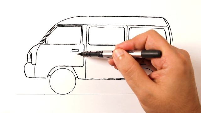 Как нарисовать машину Daewoo Damas