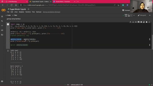 Modul 1 Praktikum Data Mining B | Manipulasi Array Menggunakan Numpy смотреть онлайн