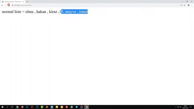 60- JavaScript Dersleri - Reverse Kullanimi - Array Elemanlari Terse Cevirme смотреть онлайн