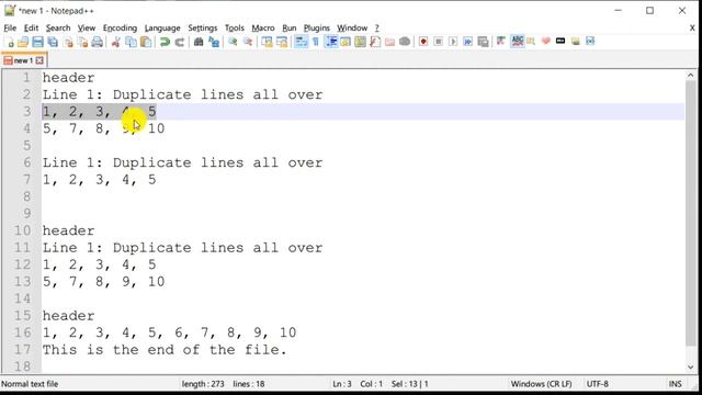 REMOVE DUPLICATE LINES IN NOTEPAD++ WITH ONE CLICK: Notepad++ Tutorials смотреть онлайн