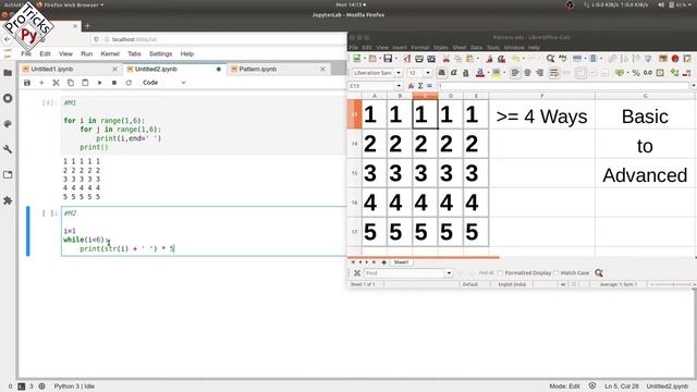 Python Pattern Program - Printing Numbers in Python | Number Pattern | Python Number Pattern 1 смотреть онлайн