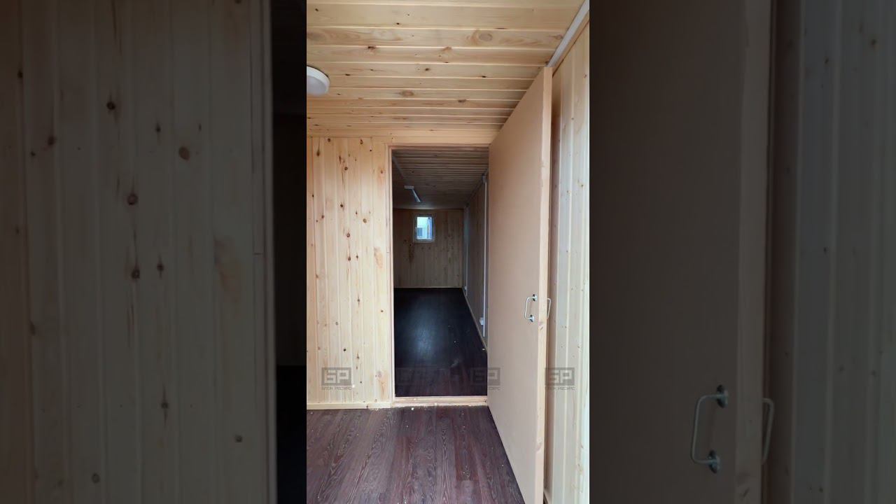 Бытовка БК-2 в вагонке с металлической дверью смотреть онлайн