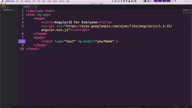AngularJS For Everyone Tutorial #1 - Two-way Data Binding смотреть онлайн