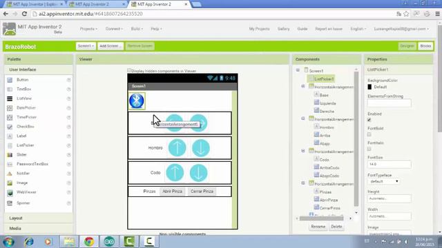 Aplicación Móvil Para Controlar Brazo Robot Mediante Bluetooth