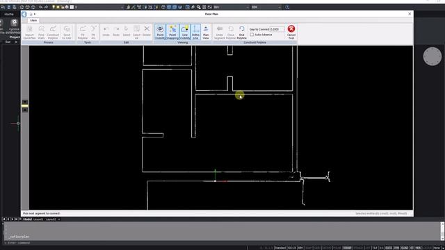Bricscad Cloudworx Floorplan tool смотреть онлайн