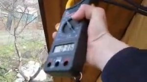 Замер тока на вводном кабеле  дома токовыми клещами