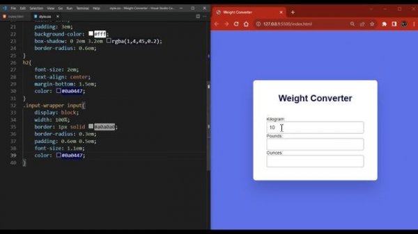 Weight Converter _ JavaScript Project With Source Code