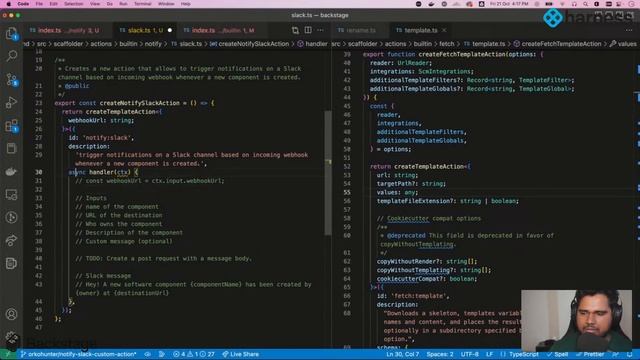 Custom actions in Software Templates - Backstage with OrkoHunter смотреть онлайн