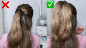 Объемная прическа на распущенные волосы. Hair hack: voluminous half up hairstyle