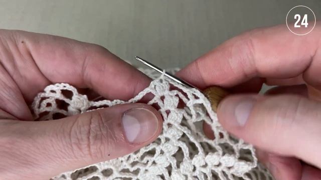 Скатерть крючком, Лусиана, часть 2 из 8 (17-28 ряд) смотреть онлайн