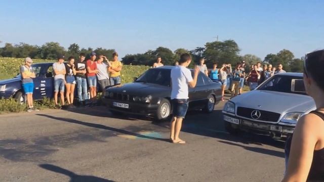 Автогонки BMW E34 Vs Mercedes W140 S500