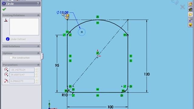 solidworks tutorial Sketch Construction www.video-tutorials.net смотреть онлайн
