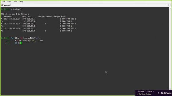 13.3 Модуль re