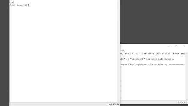 Python Lists - Insert an item at a given position in a list смотреть онлайн