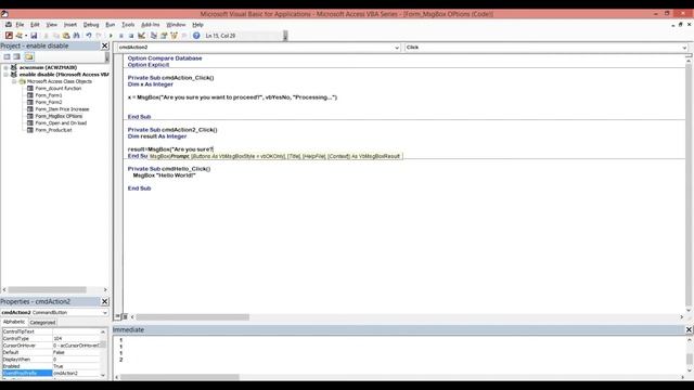 Microsoft Access VBA #8 | Message Box Options part 1 смотреть онлайн