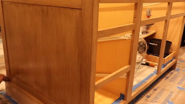 Paint Kitchen Island Faux Wood Like Finish Pottery Barn Oak | Tanusha’s DIY Home Projects смотреть онлайн