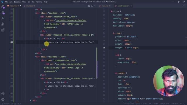 #06 - Building Roadmap Section - (தமிழில்) (Tamil) | HTML, SASS & Javascript смотреть онлайн