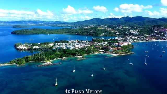 FLYING OVER PARADISE (4K UHD) - Relaxing Music With Beautiful Natural Landscape - 4K Video HD смотреть онлайн