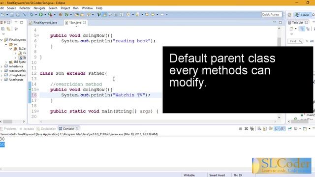 final keyword in Java смотреть онлайн