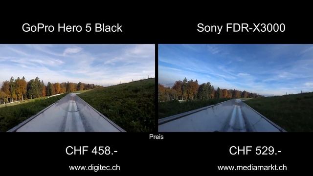 GoPro Hero 5 Black vs. Sony FDR-X3000 смотреть онлайн