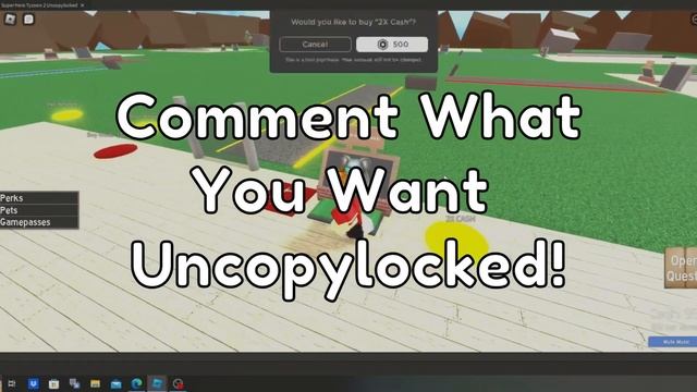 (Uncopylocked) Working Roblox Tycoon Game!