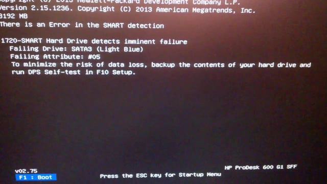 SMART Hard Drive detects imminent failure problème de disque du смотреть онлайн