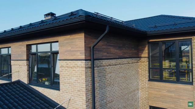 2х этажный дом в стиле райт из Российского кирпича ручной формовки смотреть онлайн