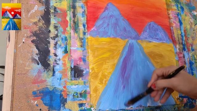 Рисуем Горы ,река смотреть онлайн