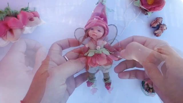 Малышка Феечка и  спящие Мышата Кукла на теле Обитсу ОБЗОР ? OOAK Doll Polymerclay And Obitsu Body