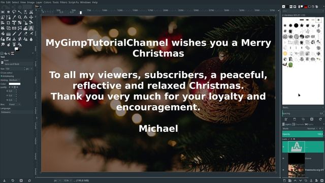 MyGimpTutorialChannel wishes you a Merry Christmas смотреть онлайн