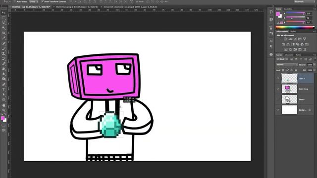 Minecraft Cartoon Skin Speedart HD | By Matty | смотреть онлайн