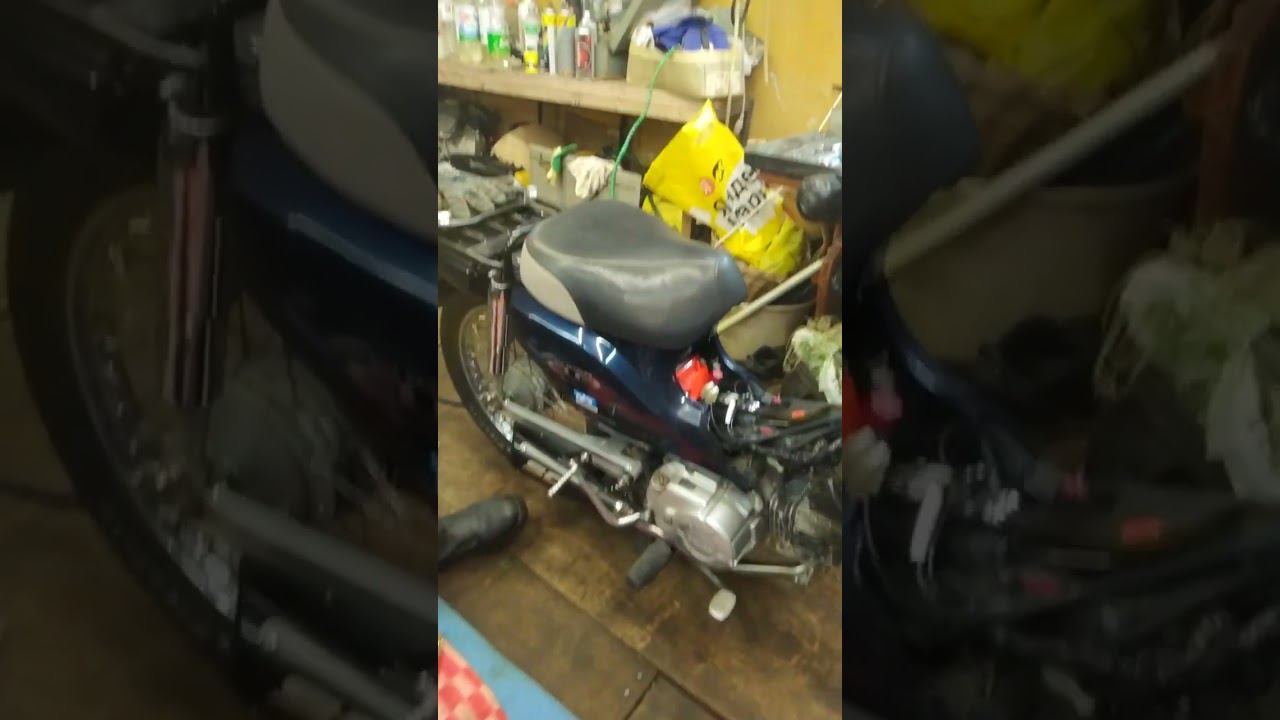 Прямоток для Honda super cub aa04 с сохранением кикстартера. смотреть онлайн