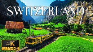 FLYING OVER SWITZERLAND (4K UHD) - Relaxing Music Along With Beautiful Nature Videos - 4K Video HD