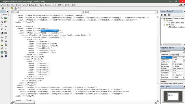 Display Data in HTML table using Datatable plug-in - Visual Basic 6.0 Connected to MySQL Database смотреть онлайн