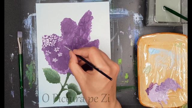 Pictura de Primavara | Pictam Flori de LILIAC | O pictura pe zi #006 смотреть онлайн