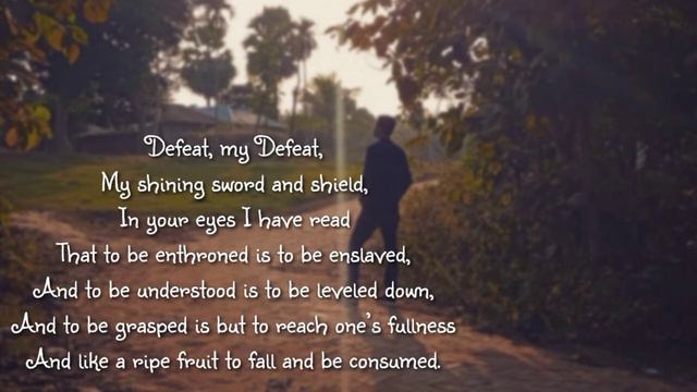 Defeat | Kahlil Gibran | Famous English Poem Recitation | Vanga Violin