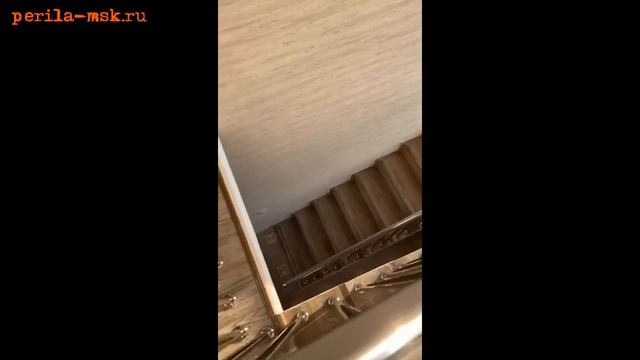 Перила из Нержавеющей стали со стойками 25 мм. по 2 стойки на ступень смотреть онлайн