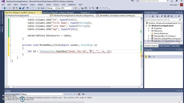 C# Tutorial - How To Add A Row To DataGridView From InputBox In C# [ With Source Code ] смотреть онлайн