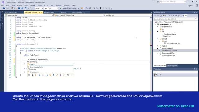 Learn to Develop C# Apps on Galaxy Watch - Pulsometer смотреть онлайн