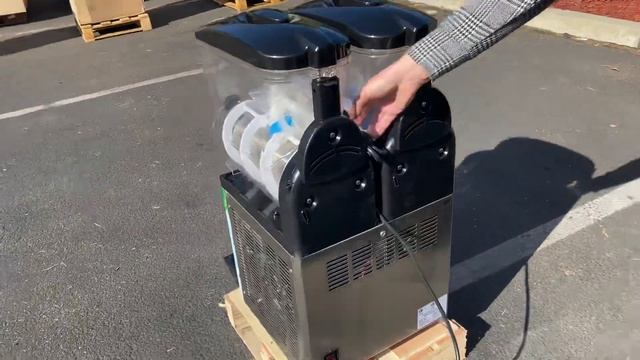 nsf slush machine Commercial 2 Tanks Frozen Drink Slushy Making Machine Smoothie Maker смотреть онлайн
